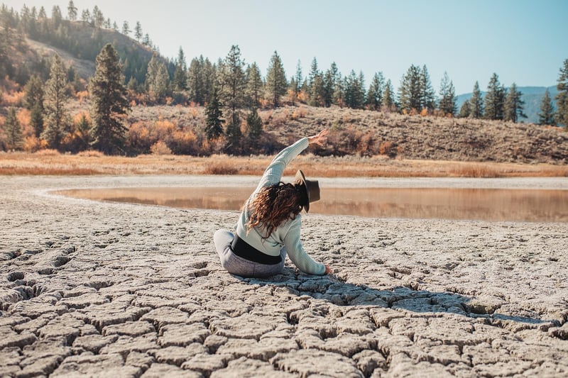 Woman Practicing Ashtanga Yoga